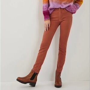 Mother The Looker Ankle Fray in Coconut‎ Shell Terracotta Size 29